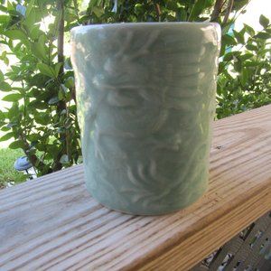 Vintage Chinese Flying Dragon Celadon Green Porcelain Calligraphy Brush …